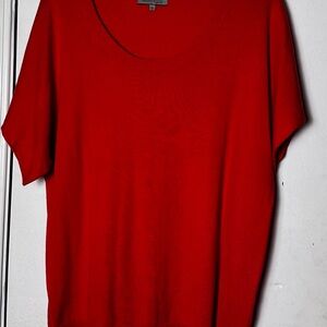 Anne Klein Silk/Cashmere Blend Bright Orange Women's Top